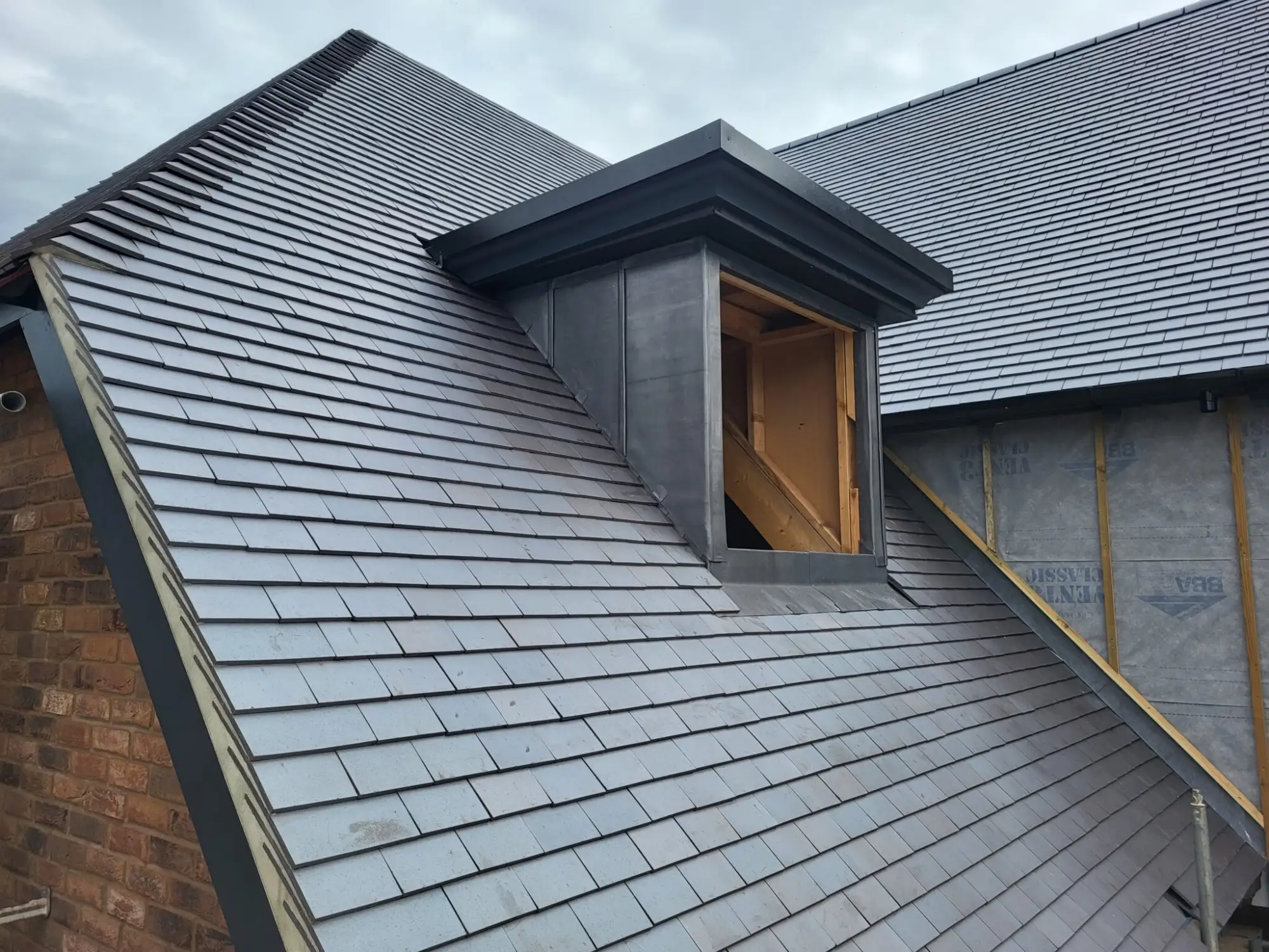 new build tile roofing project in Bromley